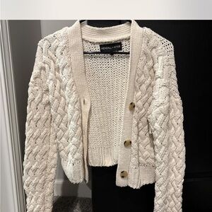 Kendall & Kylie Ivory Cable Knit Cardigan